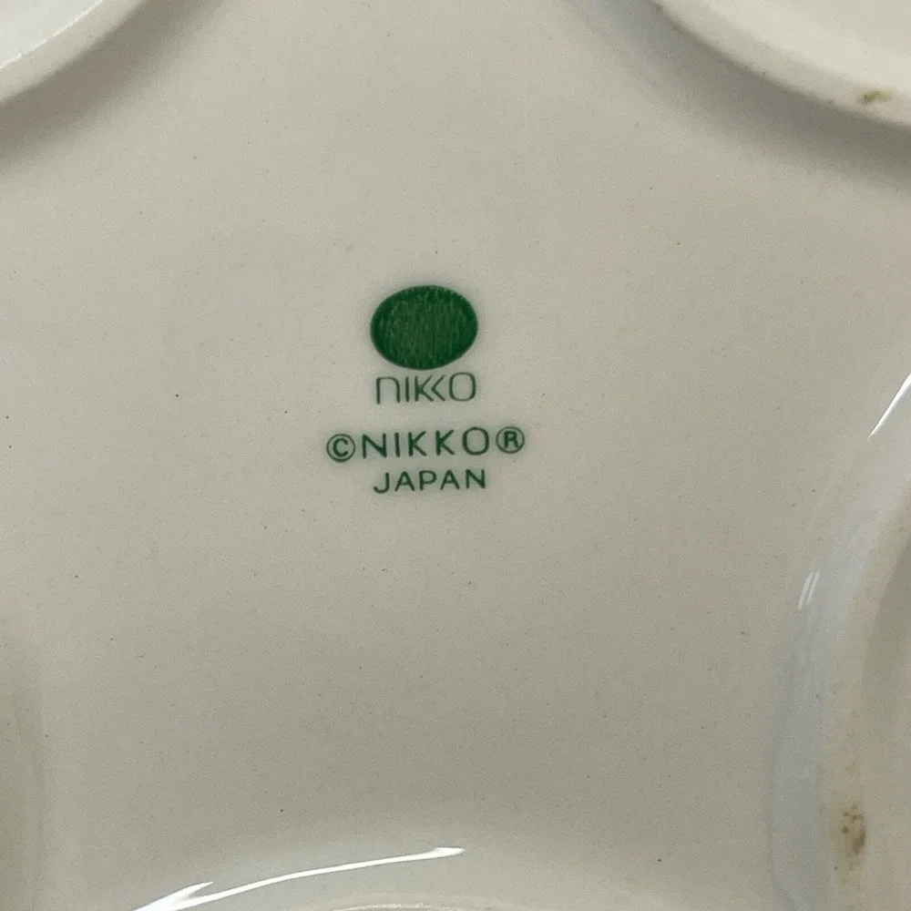 Nikko Porcelain Star Shaped Christmas Trinket Dish Snack Dish Japan 6